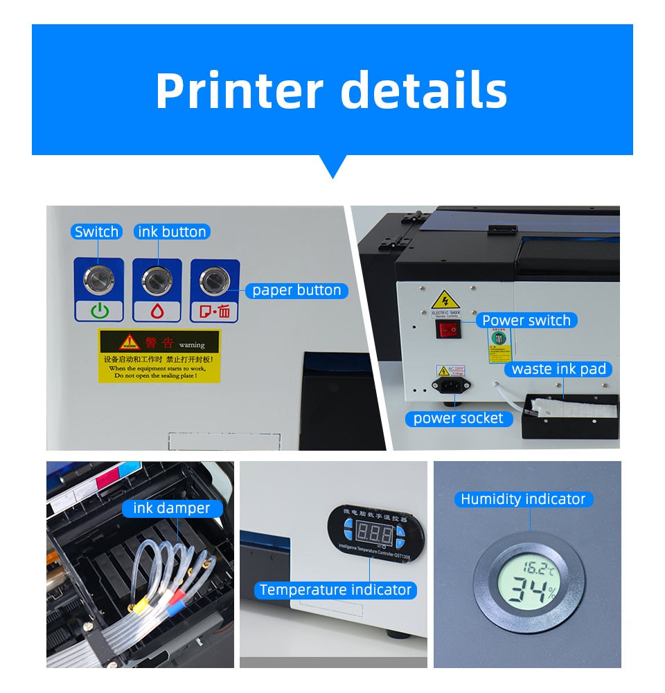 R1390 A3 DTF Printer For t shirt Jeans Shoes DTF t shirt Printing